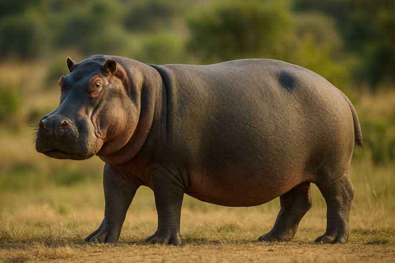 Image of a Common Hippopotamus in its natural habitat