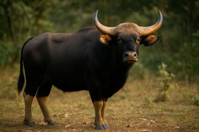 Image of a Gayal in its natural habitat