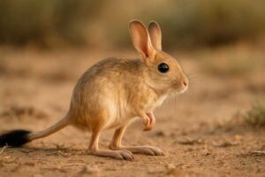 Image of a Gobi Jerboa in its natural habitat