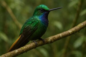 Image of a Golden-tailed Starfrontlet in its natural habitat