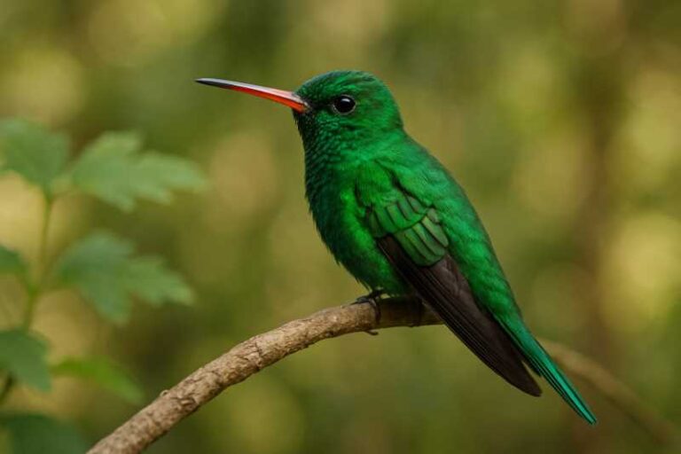 Image of a Green-tailed Emerald in its natural habitat