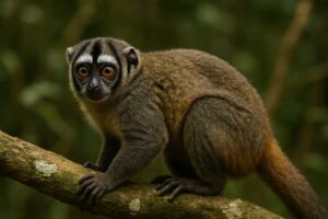 Image of a Lemurine Night Monkey in its natural habitat