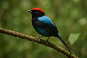 Image of a Long-tailed Manakin in its natural habitat