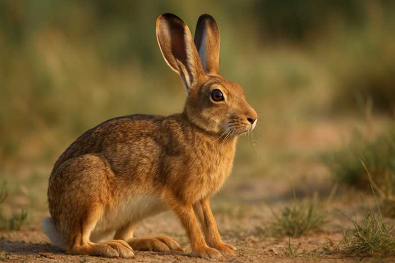 Image of a Mediterranean Hare in its natural habitat