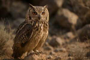Image of a Omani Owl in its natural habitat