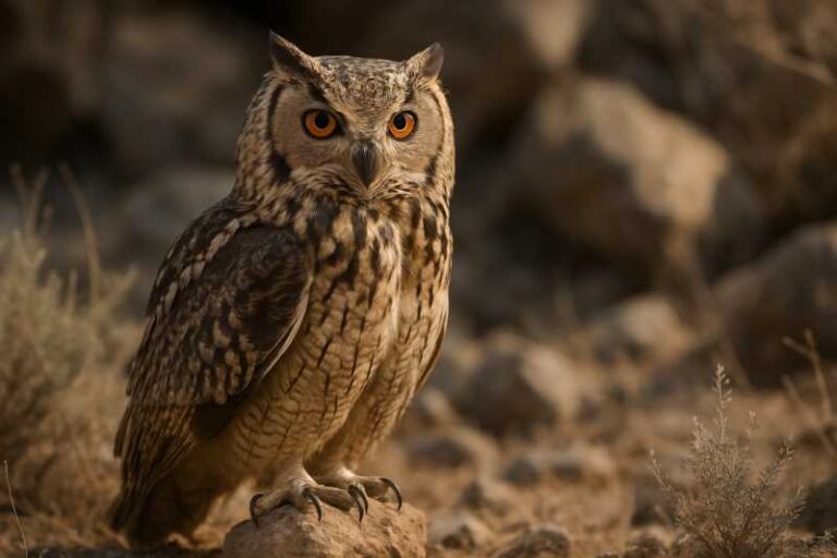 Image of a Omani Owl in its natural habitat