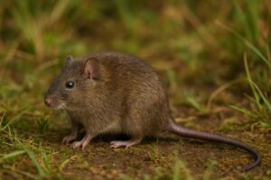 Image of a Papua Grassland Mosaic-tailed Rat in its natural habitat
