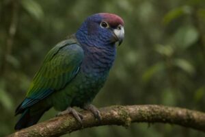 Image of a Plum-crowned Parrot in its natural habitat