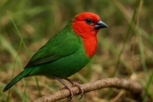 Image of a Red-throated Parrotfinch in its natural habitat