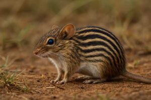Image of a Senegal Striped Grass Mouse in its natural habitat