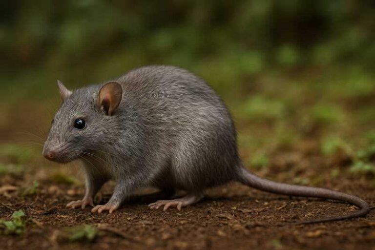 Image of a Sulawesi Soft-furred Rat in its natural habitat