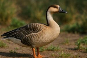 Image of a Swan Goose in its natural habitat