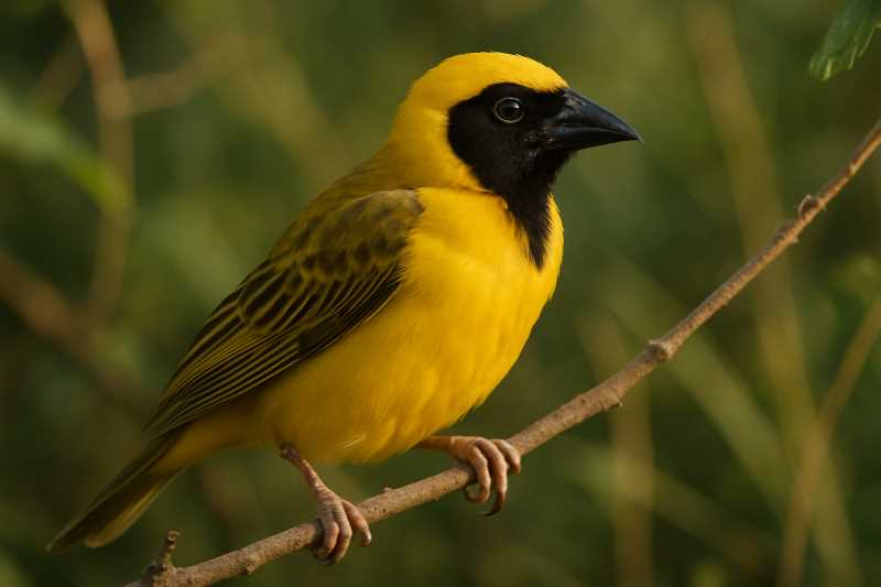 Image of a Tanzanian Masked Weaver in its natural habitat