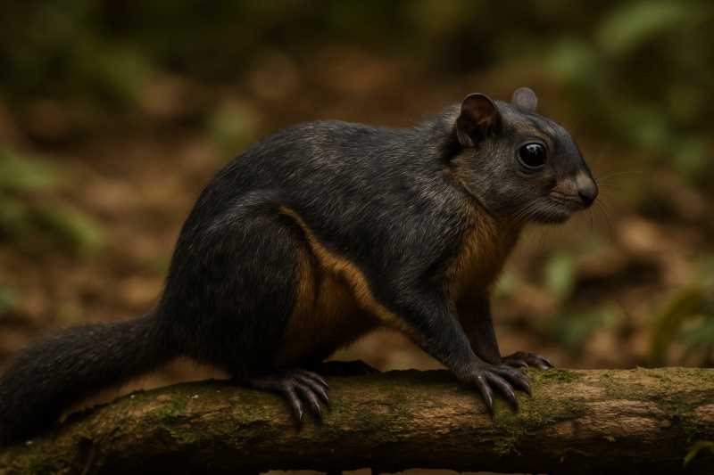 Image of a Thomas's Flying Squirrel in its natural habitat