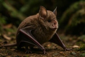Image of a Vietnamese Brown Horseshoe Bat in its natural habitat