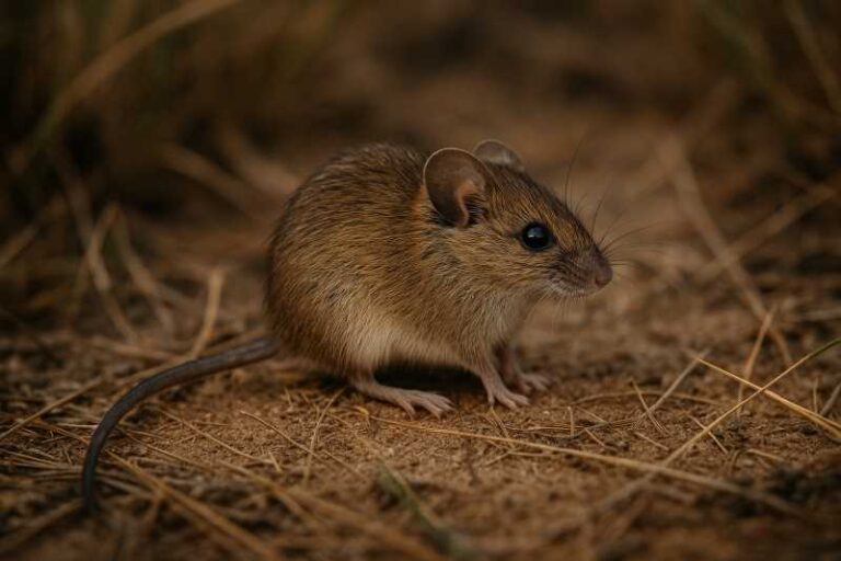 Image of a Wagner's Harvest Mouse in its natural habitat