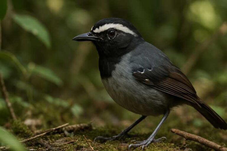 Image of a White-browed Antbird in its natural habitat