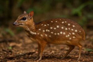Image of a White-spotted Chevrotain in its natural habitat