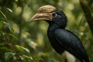Image of a White-thighed Hornbill in its natural habitat