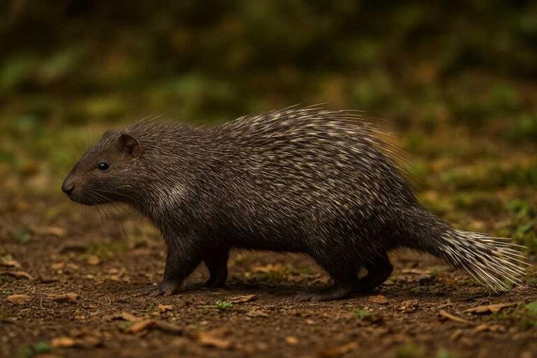 Image of a African Brush-tailed Porcupine in its natural habitat