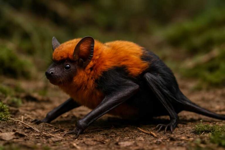 Image of a Black-and-orange Myotis in its natural habitat