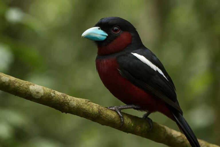 Image of a Black-and-red Broadbill in its natural habitat