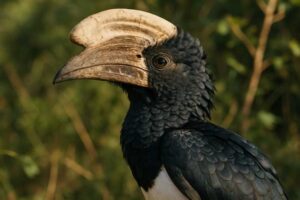 Image of a Black-and-white-casqued Hornbill in its natural habitat