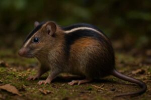 Image of a Blazed Luzon Striped Shrew Rat in its natural habitat
