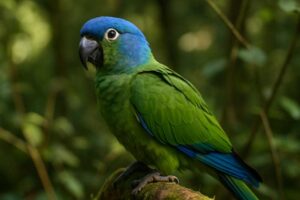Image of a Blue-crowned Parakeet in its natural habitat