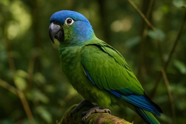 Image of a Blue-crowned Parakeet in its natural habitat