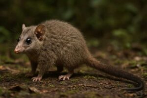 Image of a Bolivian Woolly Mouse Opossum in its natural habitat