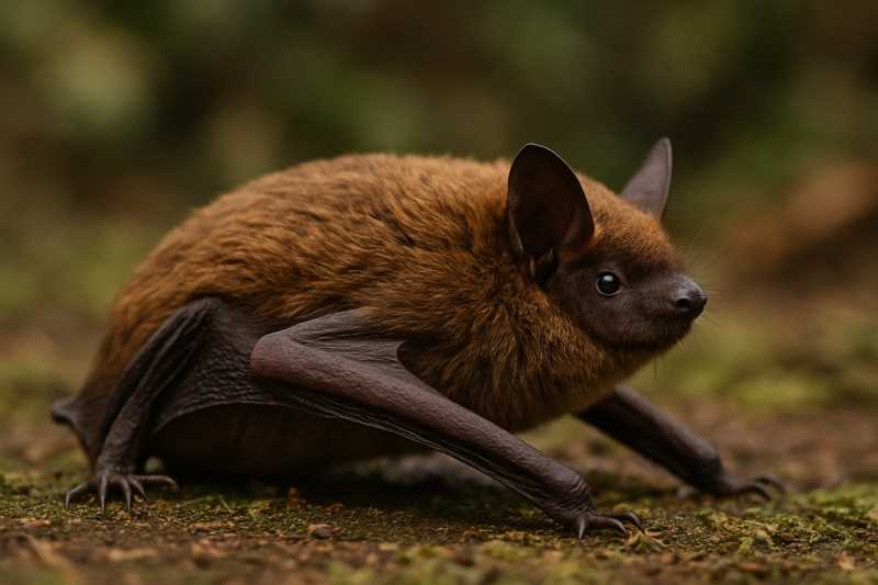 Image of a Caribbean Brown Bat in its natural habitat