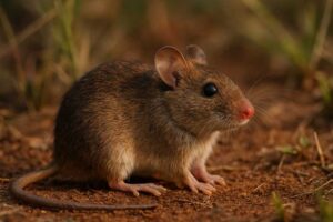 Image of a Cerrado Red-nosed Mouse in its natural habitat