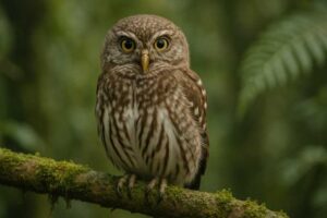 Image of a Cloud-forest Pygmy Owl in its natural habitat