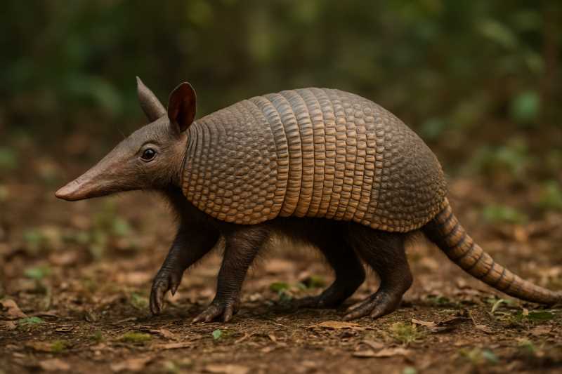 Image of a Guianan Long-nosed Armadillo in its natural habitat