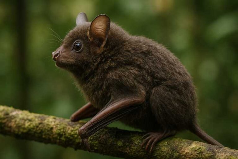 Image of a Hairy Big-eyed Bat in its natural habitat