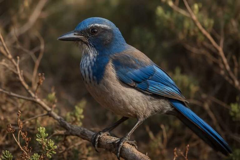 Image of a Island Scrub Jay in its natural habitat