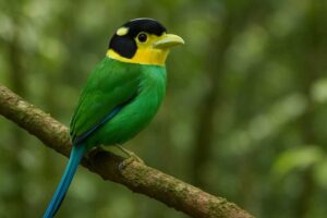 Image of a Long-tailed Broadbill in its natural habitat