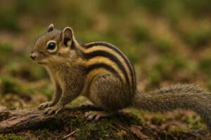 Image of a Minshan Striped Squirrel in its natural habitat