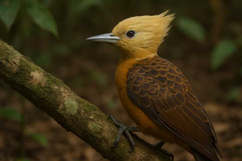 Image of a Ochre-backed Woodpecker in its natural habitat