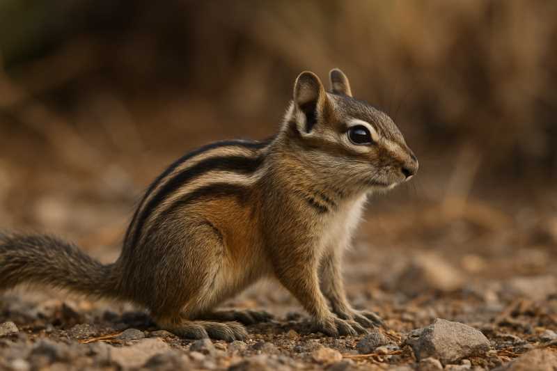 Image of a Panamint Chipmunk in its natural habitat