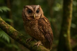 Image of a Principe Scops Owl in its natural habitat