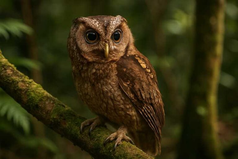 Image of a Principe Scops Owl in its natural habitat