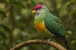 Image of a Rose-crowned Fruit Dove in its natural habitat