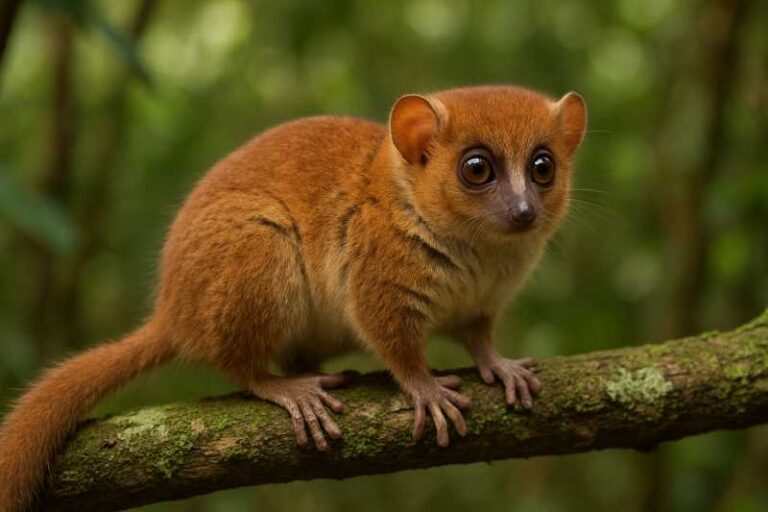 Image of a Rufous Mouse Lemur in its natural habitat