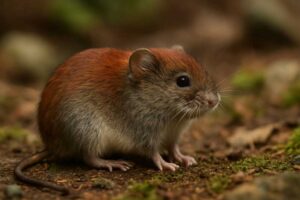 Image of a Southern Red-backed Vole in its natural habitat