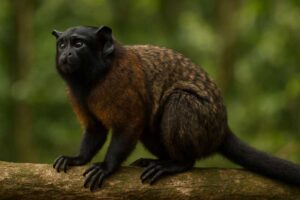 Image of a Western Black-handed Tamarin in its natural habitat