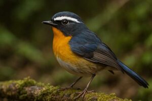 Image of a White-browed Bush Robin in its natural habitat