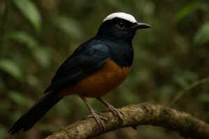 Image of a White-crowned Shama in its natural habitat
