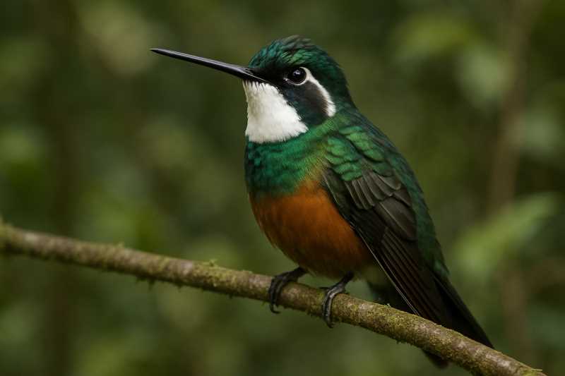 Image of a White-throated Mountaingem in its natural habitat